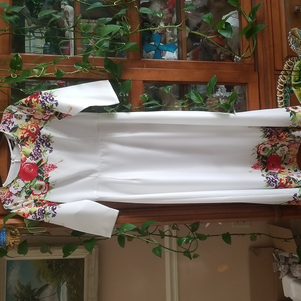 VTG Look Clocolor Floral Party Dress S